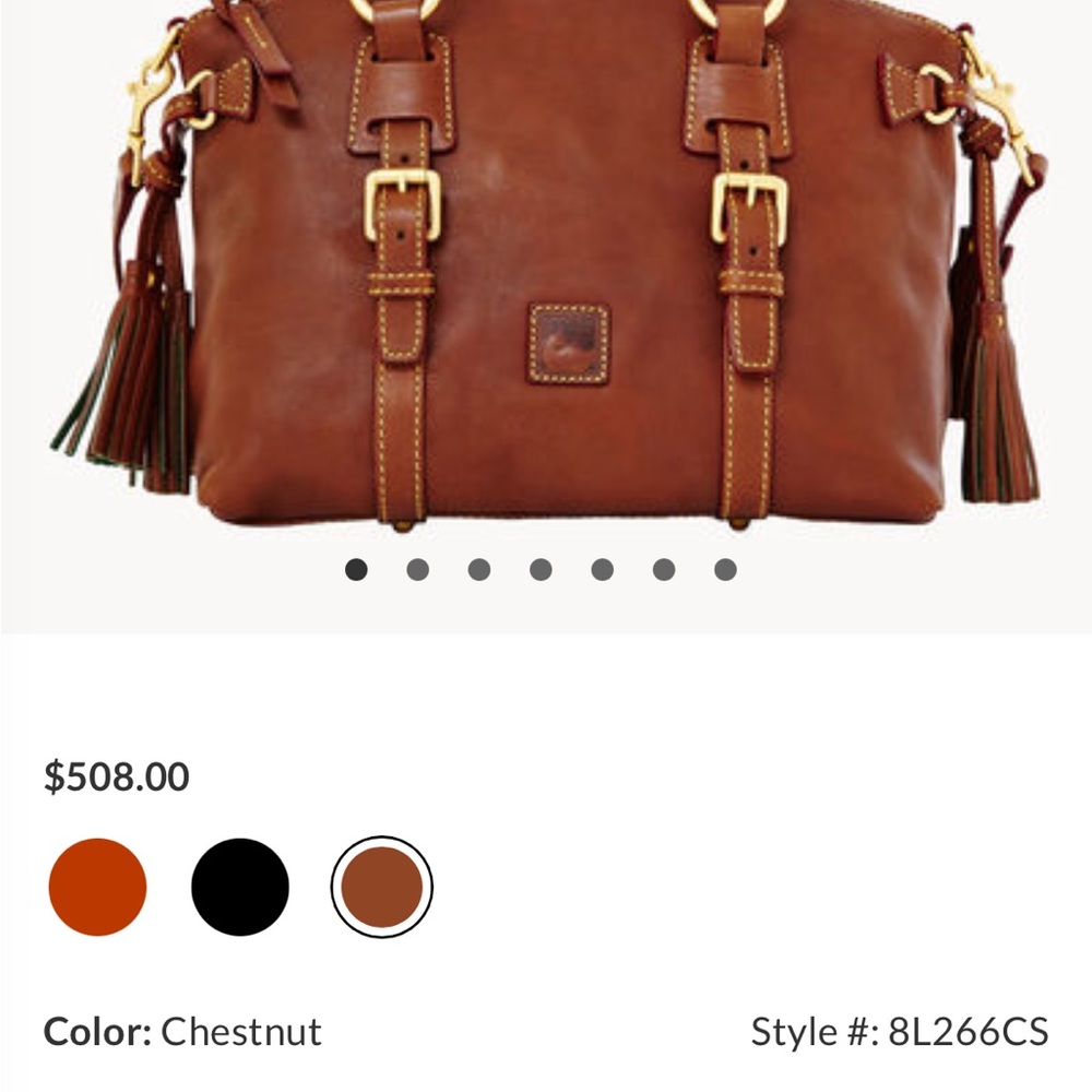 Dooney & Bourke Bristol satchel in chestnut color - Picture 6 of 13